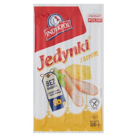 Indykpol Parówki Jedynki z serem 200 g (1)