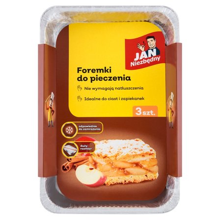 Jan Niezbędny Foremki do pieczenia aluminiowe 3 sztuki (1)