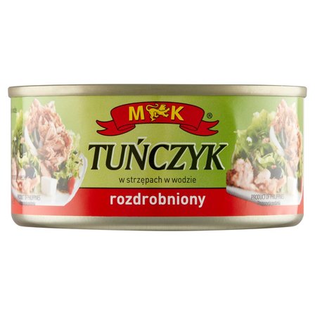 MK Tuńczyk w strzępach w wodzie rozdrobniony 170 g (1)