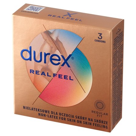 Durex Real Feel Wyrób medyczny prezerwatywy nielateksowe 3 sztuki (2)