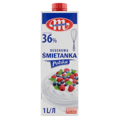 Mlekovita Śmietanka Polska deserowa 36 % 1 l (1)