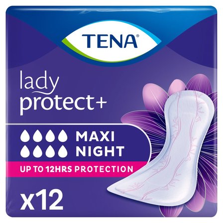 TENA Lady Protect+ Maxi Pieluchy anatomiczne na noc 12 sztuk (2)