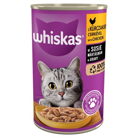 Whiskas 1+ lat Karma pełnoporcjowa z kurczakiem w sosie 400 g (1)