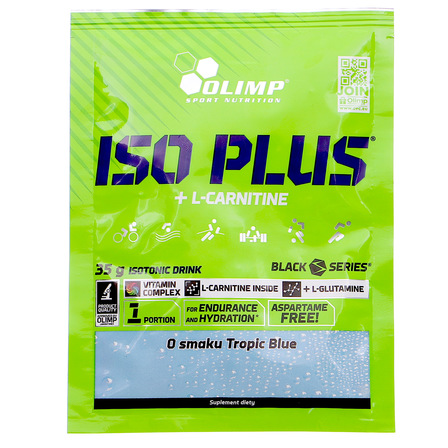 OLIMP ISO PLUS + L- CARNITINE O SMAKU TROPIC BLUE 35G (1)