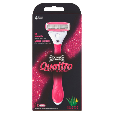 Wilkinson Sword Quattro For Women Maszynka do golenia z wymiennymi ostrzami dla kobiet (1)