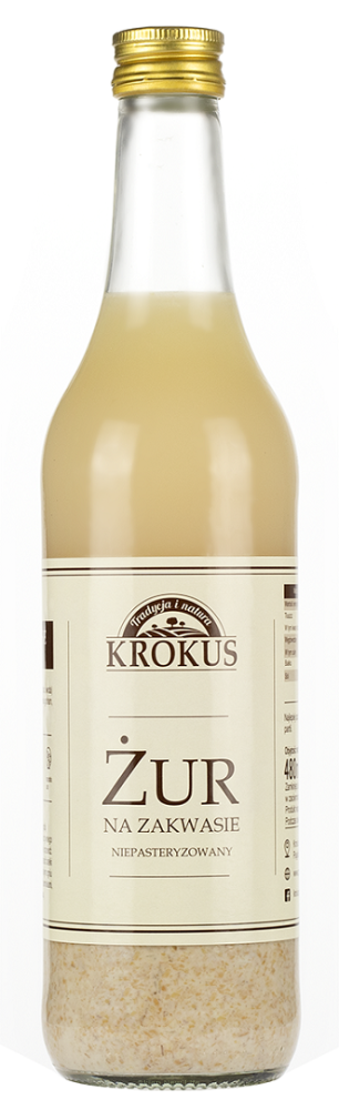 Krokus - żur na zakwasie niepasteryzowany 480ml (1)