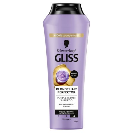 Gliss Blonde Hair Perfector Szampon do włosów farbowanych lub rozjaśnianych blond 250 ml (1)