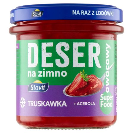 Stovit Deser owocowy Super Food na zimno truskawka + acerola 150 g (1)