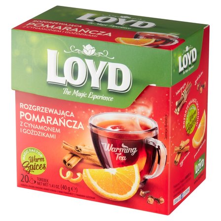 Loyd Herbatka ziołowo-owocowa rozgrzewająca pomarańcza z cynamonem i goździkami 40 g (20 x 2 g) (2)