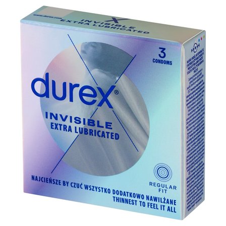 Durex Invisible Extra Lubricated Prezerwatywy 3 sztuki (2)