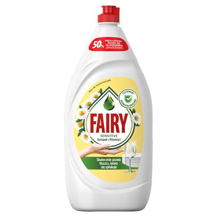 Fairy Skóra wrażliwa Chamomile & Vitamin E Płyn do mycia naczyń, delikatny dla skóry 1350 ML (1)