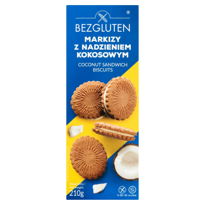 Bezgluten Markizy z nadzieniem kokosowym 210 g (1)