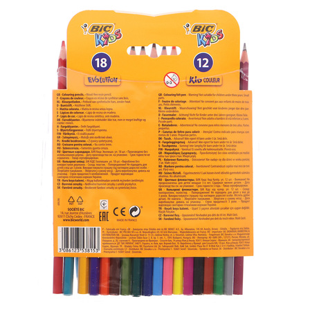 BIC KREDKI 2W1 EVOLUTION 18+12SZT (2)