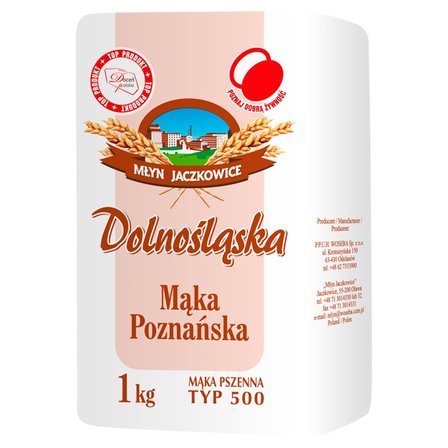 Młyn Jaczkowice Dolnośląska Mąka poznańska pszenna typ 500 1 kg (2)