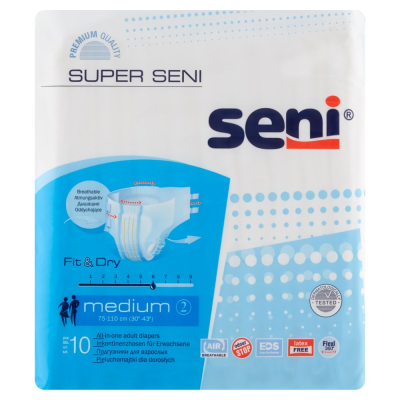 Seni Super Medium Pieluchomajtki dla dorosłych 10 sztuk (1)