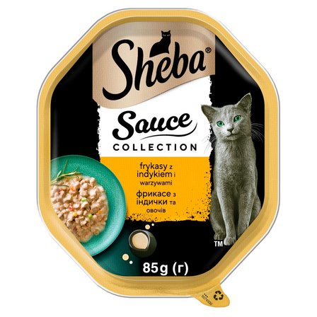 Sheba Sauce Spéciale Karma dla dorosłych kotów frykas z indykiem i warzywami 85 g (1)