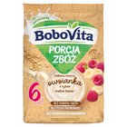 BoboVita Porcja zbóż Delikatna mleczna owsianka z ryżem malina-banan po 6 miesiącu 210 g (1)