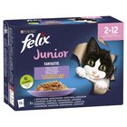 Felix Fantastic Junior Karma dla kociąt wybór smaków w galaretce 1,02 kg (12 x 85 g) (1)