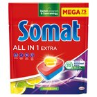 Somat All in 1 Extra Lemon & Lime Tabletki do mycia naczyń w zmywarkach 1245 g (75 sztuk) (1)