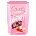 Lindt Lindor Pralinki z białej czekolady z kawałkami truskawek 200 g (2)