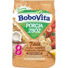 BoboVita Porcja zbóż Kaszka mleczna 7 zbóż zbożowo-owsiana truskawka-banan po 8 miesiącu 210 g (1)