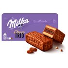 Milka Choco Trio Ciastko biszkoptowe z nadzieniem kakaowym oblane czekoladą mleczną 150 g (5 sztuk) (3)