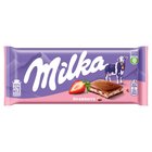 Milka Czekolada mleczna z nadzieniem o smaku truskawkowym 100 g (1)