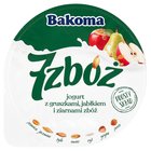 Bakoma 7 zbóż Jogurt z gruszkami jabłkiem i ziarnami zbóż 140 g (1)