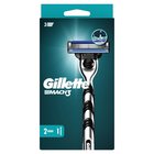 Gillette Mach3 Maszynka do golenia dla mężczyzn, 1 maszynka do golenia Gillette, 2 ostrza wymienne (1)