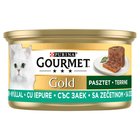 Gourmet Gold Karma dla kotów pasztet z kawałkami królika 85 g (1)