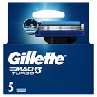 Gillette Mach3 Turbo Ostrza wymienne do maszynki do golenia dla mężczyzn, 5 ostrza wymienne (1)