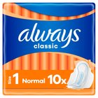 Always Podpaski ze skrzydełkami Classic Normal (rozmiar 1) x10 (2)