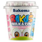Bakoma Bakuś Milk & Fun Jogurt o smaku waniliowym z piankami 128 g (1)