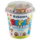 Bakoma Bakuś Milk & Fun Jogurt o smaku waniliowym z drażami 135 g (2)