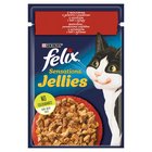 Felix Sensations Jellies Karma dla kotów z wołowiną w galaretce z pomidorami 85 g (1)