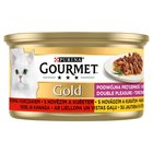 Gourmet Gold Karma dla kotów podwójna przyjemność wołowina i kurczak 85 g (1)