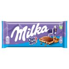 Milka Czekolada mleczna z nadzieniem mlecznym pokruszone kawałki herbatników z czekoladą 100 g (1)